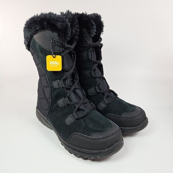 Columbia Women's Ice Maiden II Snow Boots Black Size New